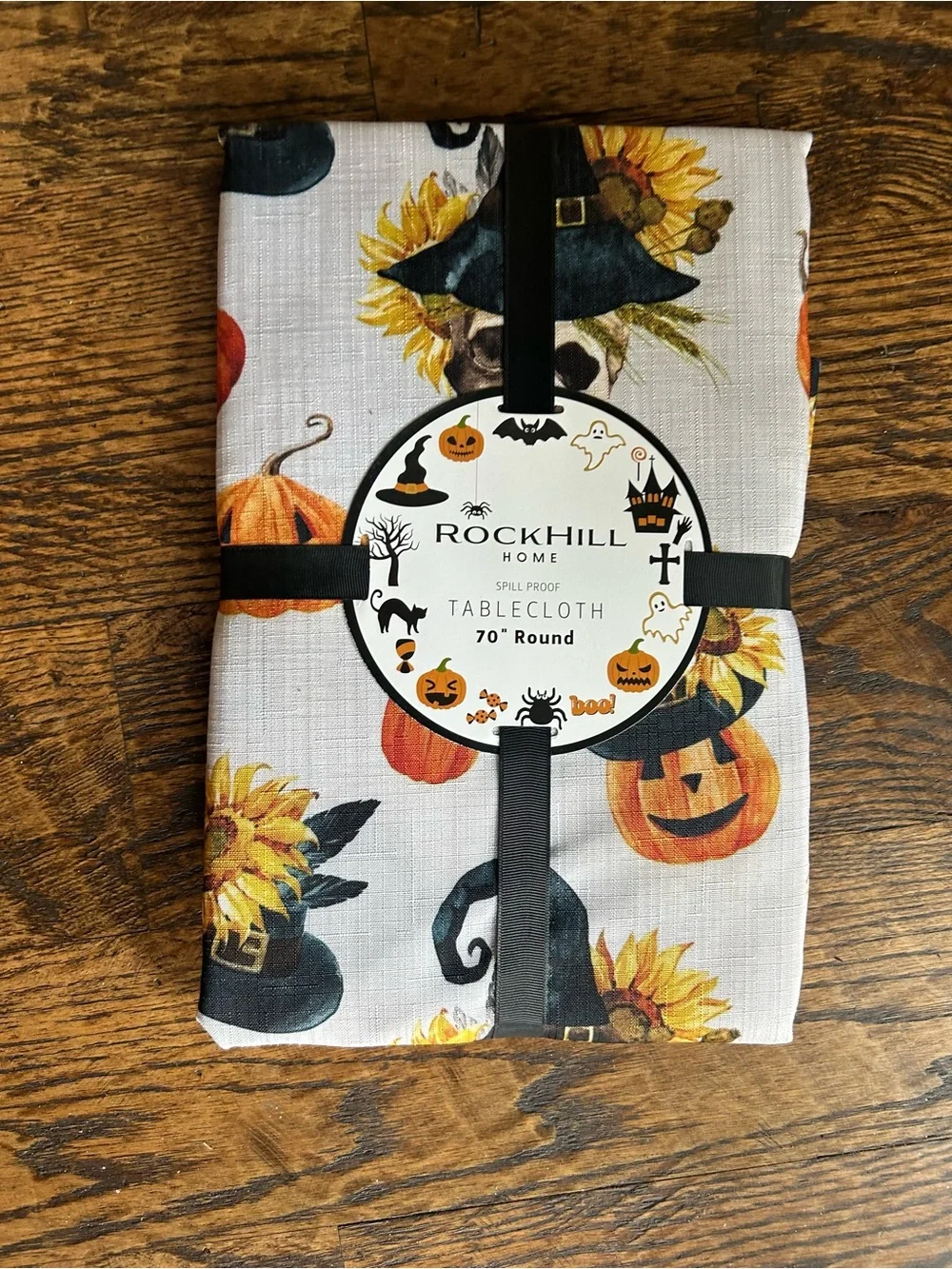 RockHill Home Vintage Halloween Print Table Cloth 70” Round Spill Proof